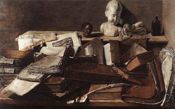 unknow artist Still-Life with Books oil painting image